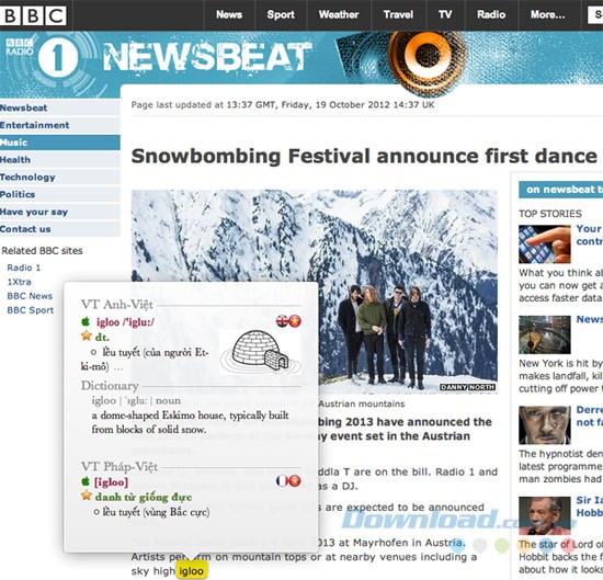 Tra từ trực tiếp