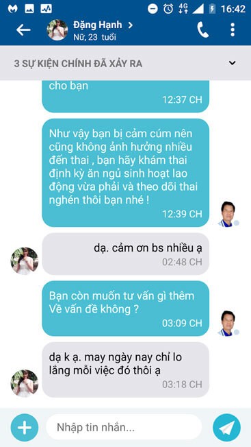 Nhắn tin với bác sĩ