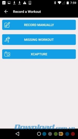 ViewFit cho Android ghi lại bài tập
