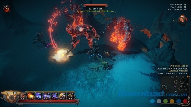 Hạ gục đủ các kiểu quái vật lần lượt xuất hiện trong game nhập vai hành động phiêu lưu Vikings - Wolves of Midgard cho máy tính