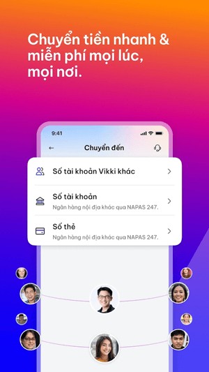 Chuyển tiền nhanh, miễn phí