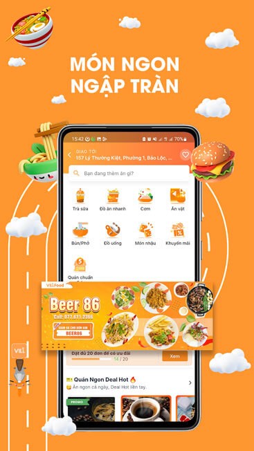 Nhiều món ngon ngập tràn