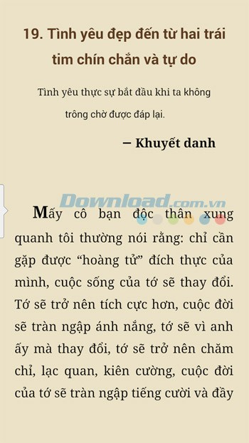 Giao diện đọc sách