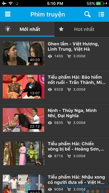 Phim truyện trong ứng dụng VinaPhone TV