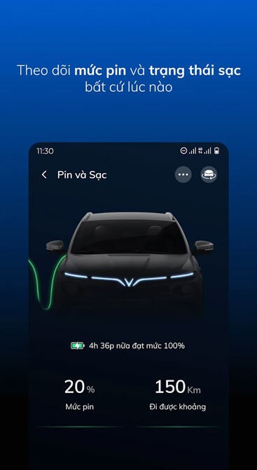 Theo dõi mức pin của xe