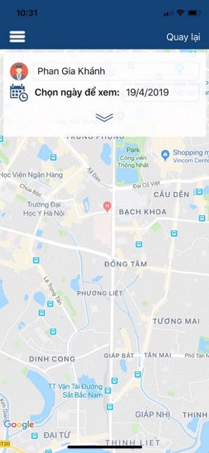 Giao diện bản đồ xe bus