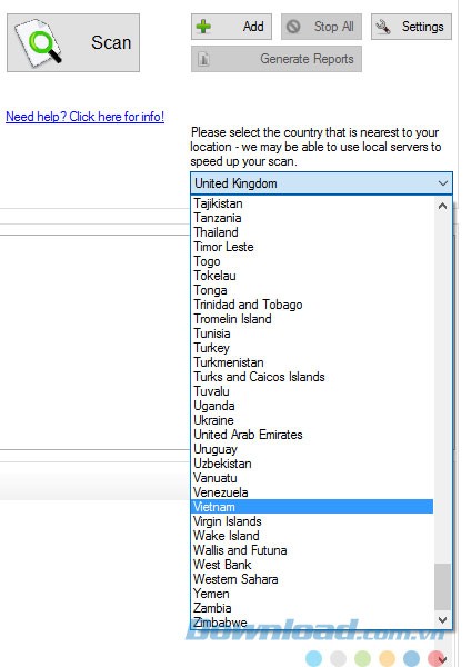 Lựa chọn khu vực gần nhất