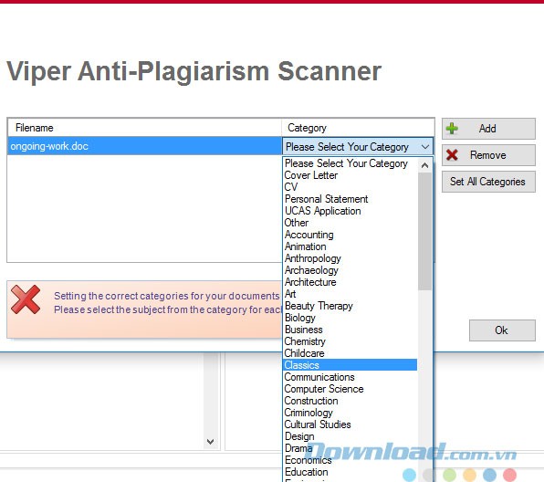 Lựa chọn nội dung văn bản
