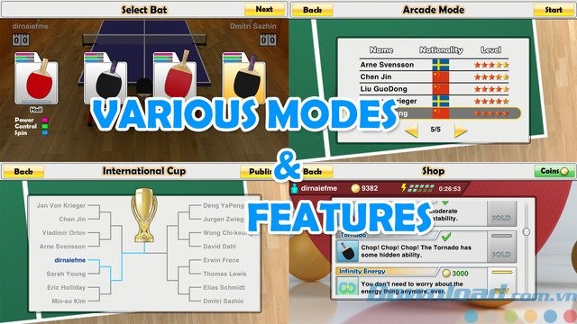 Nhiều chế độ chơi hay