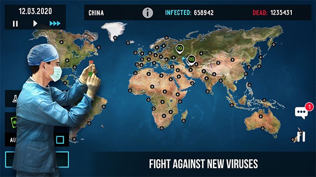 Virus Antidote - Stop the Plague mô phỏng đại dịch toàn cầu