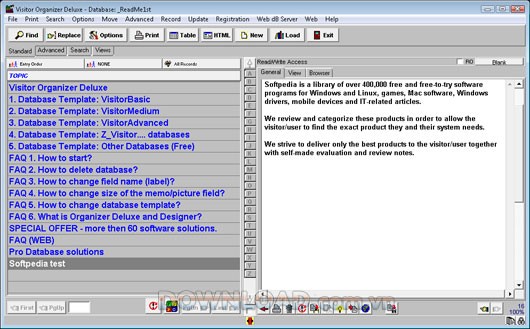 Visitor Organizer Deluxe