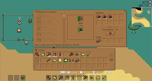 Tập trung vào chế tạo công cụ và vũ khí để sinh tồn cũng như phát triển ngôi làng