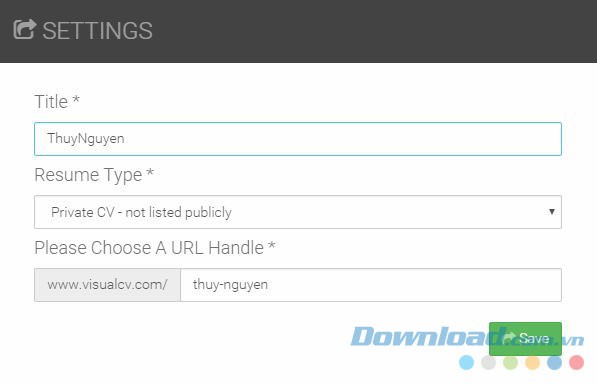 Một số lựa chọn cài đặt