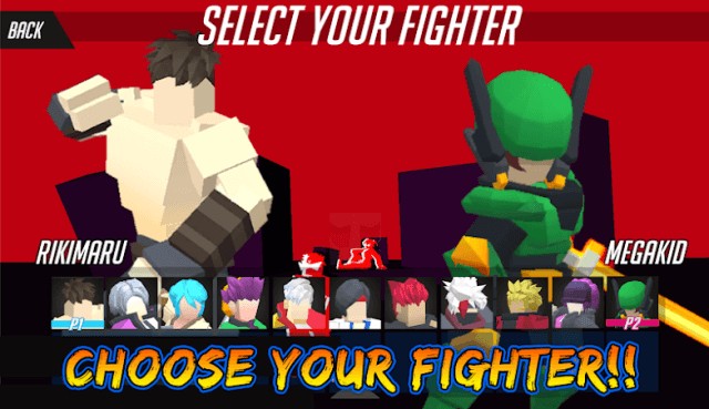 Chọn chiến binh của bạn trước khi bước vào trận đấu trong game Vita Fighters