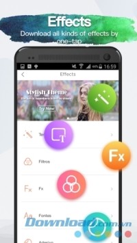VivaVideo PRO Video Editor HD cho Android chứa nhiều hiệu ứng đẹp mắt