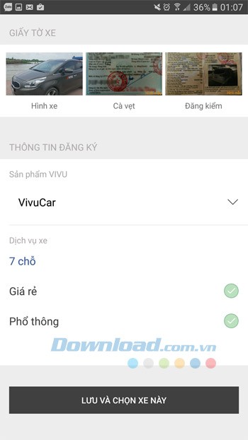 Lựa chọn xe