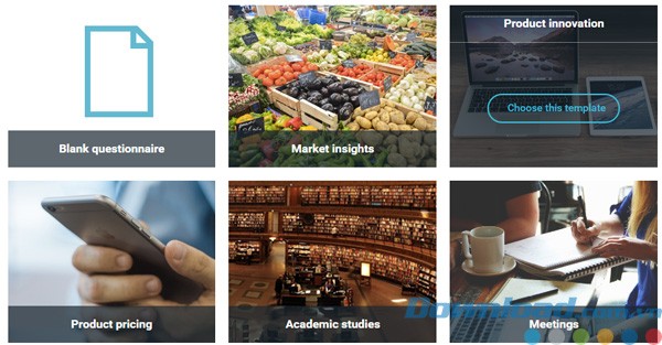 Một số mẫu khảo sát của Vizir Online