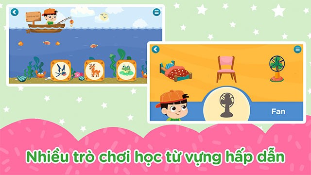 Nhiều trò chơi học từ vựng hấp dẫn