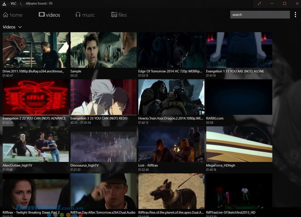 Giao diện trình phát VLC
