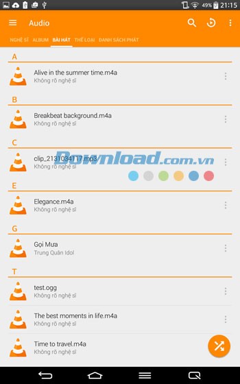 Nghe audio với VLC
