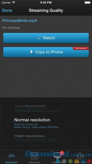 Chọn chất lượng phát
