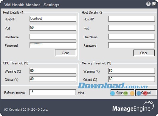 ManageEngine VM Health Monitor