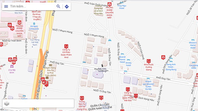 Bản đồ số Việt Nam hiển thị chi tiết địa chỉ, số nhà