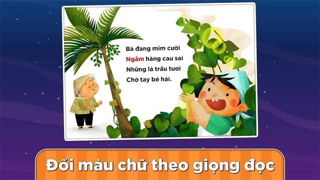 Chức năng đổi màu chữ theo giọng đọc