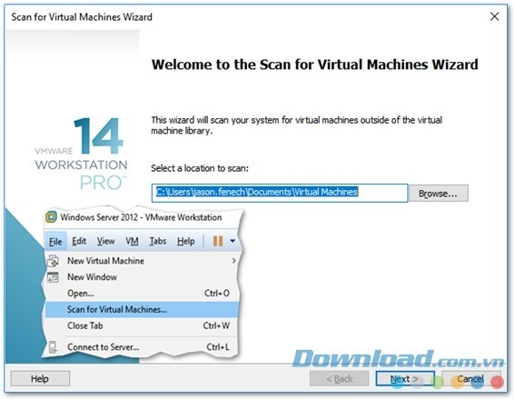 Giao diện đẹp của VMware Workstation 14 Pro