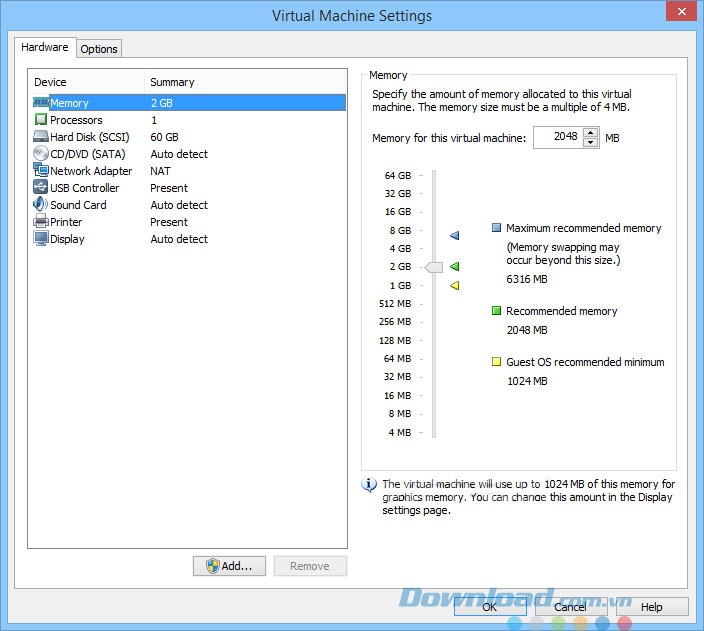 Thiết lập máy ảo