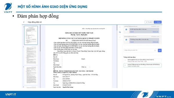 Hỗ trợ đàm phán hợp đồng trực tuyến