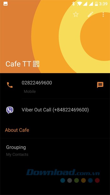 Danh bạ sau khi chuyển đổi