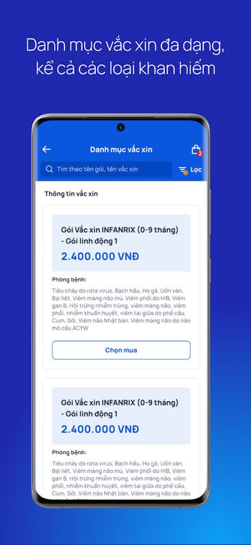 Danh mục vắc xin đa dạng