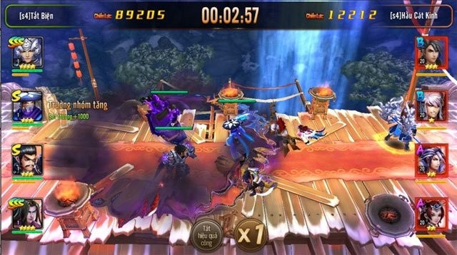 Giao diện chiến đấu trong game Vô cực Tam Quốc