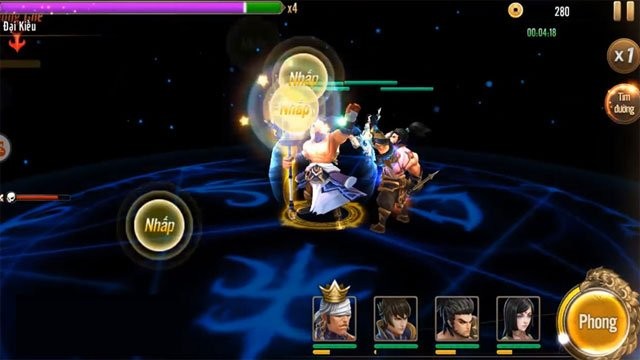 Lựa chọn tướng trong Vô Cực Tam Quốc