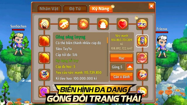 Biến hình đa dạng, gồng đổi trạng thái