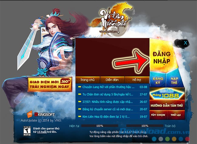 Cách chơi game VLTKMP trên máy tính