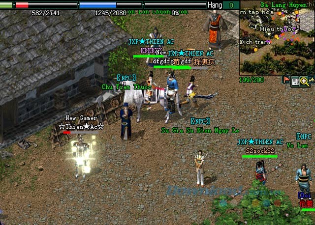 Giao diện game Võ Lâm Truyền Kỳ