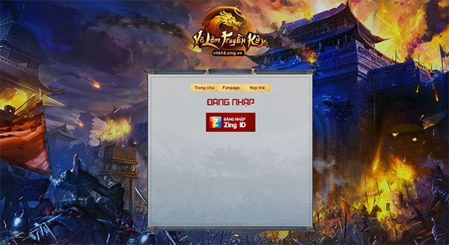 Giao diện đăng nhập game VLTK