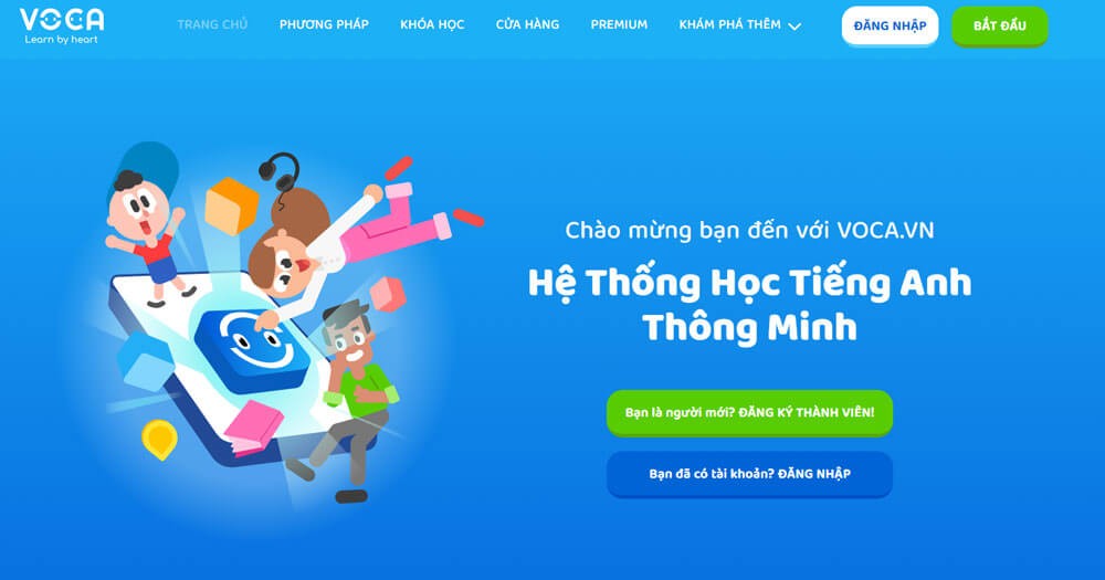 Trang chủ VOCA.vn - Hệ thống học Tiếng Anh thông minh
