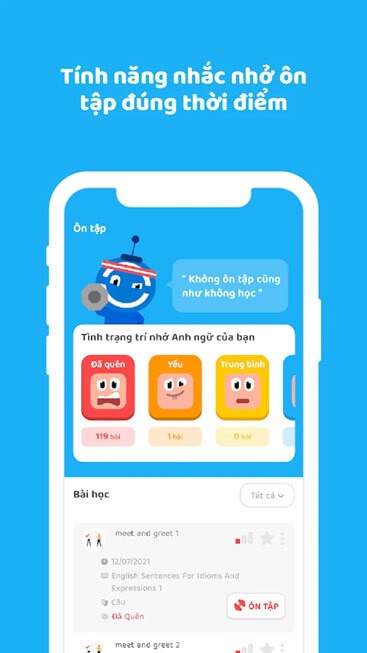 Tích hợp tính năng nhắc nhở