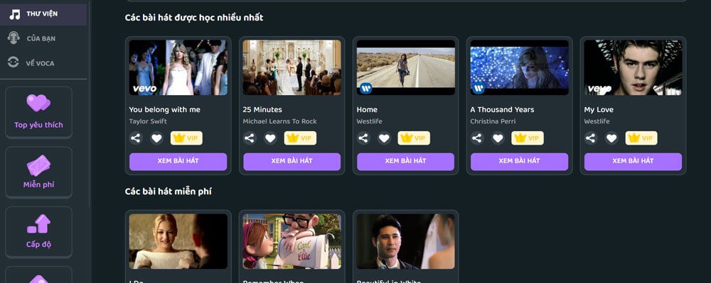 Thư viện âm nhạc với hơn 1000 bài hát Tiếng Anh hay nhất