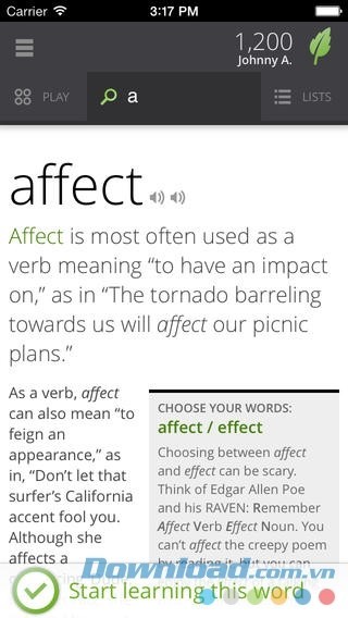 Ứng dụng học từ vựng Tiếng Anh