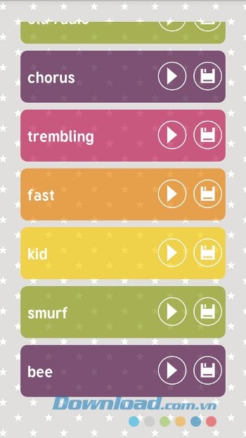 Các hiệu ứng âm thanh của Voice Changer
