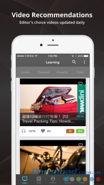 Học tiếng Anh qua video minh họa trực quan
