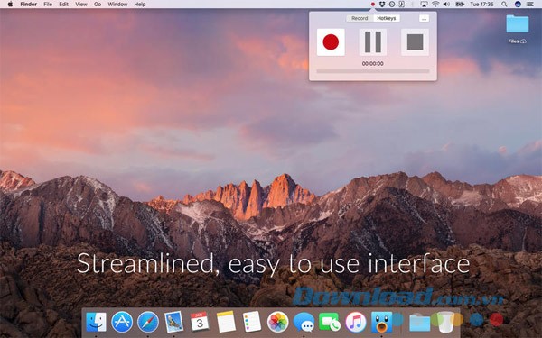 Giao diện ứng dụng thu âm Voicey cho Mac