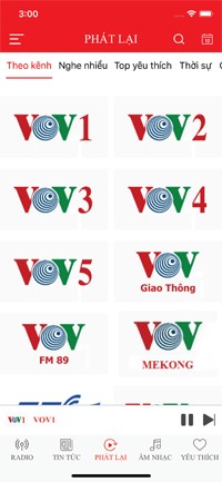 Tổng hợp danh sách của VOV Media