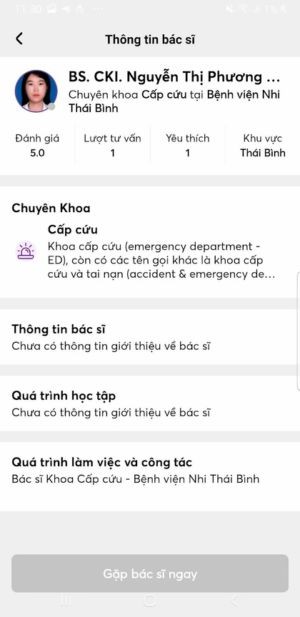 Thông tin về bác sĩ