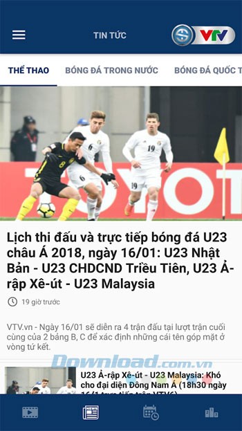 Xem tin tức thể thao