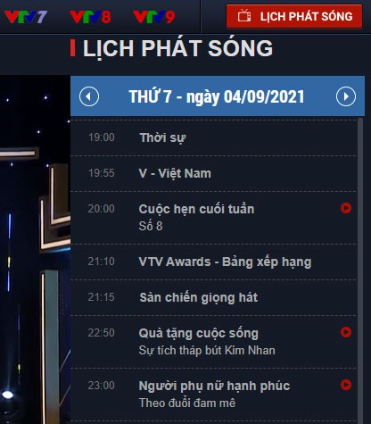 Lịch phát sóng VTV7